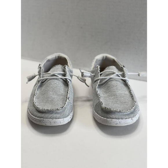 Hey Dude Wendy Sox Women's Stone White Casual Loafers Comfort Slip On Shoe US 7M - Picture 4 of 9